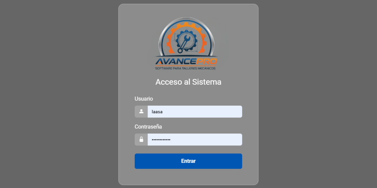Acceso seguro al sistema AvancePro